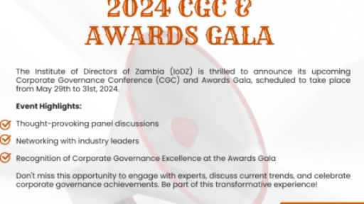 IMPORTANT NOTICE - 2024 CORPORATE GOVERNANCE CONFERENCE AND AWARDS GALA